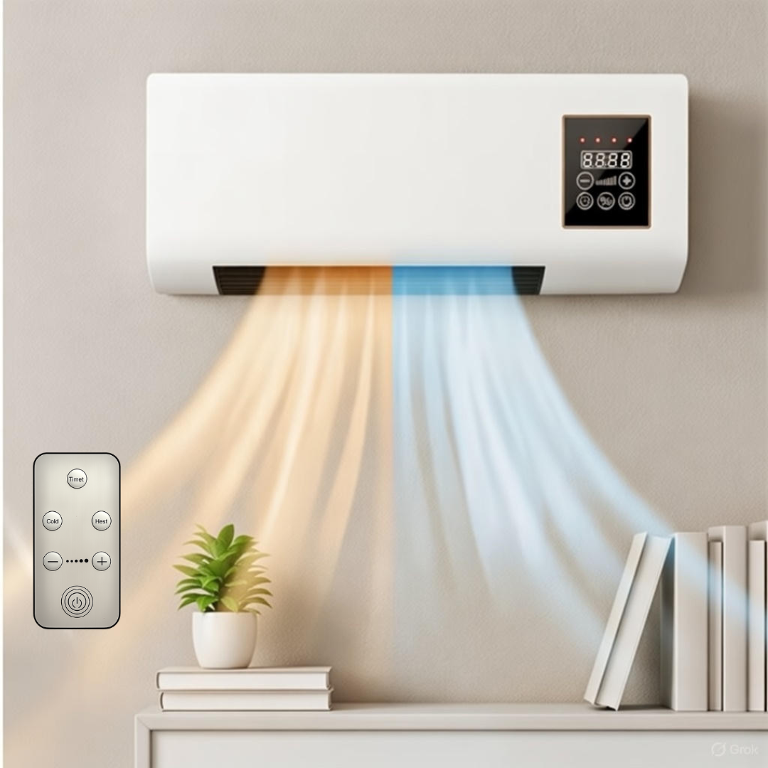 Calefactor y ventilador de pared 1800W