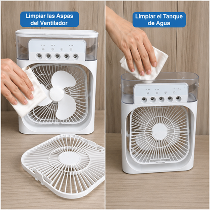 Ventilador Climatizador con pulverizador portátil